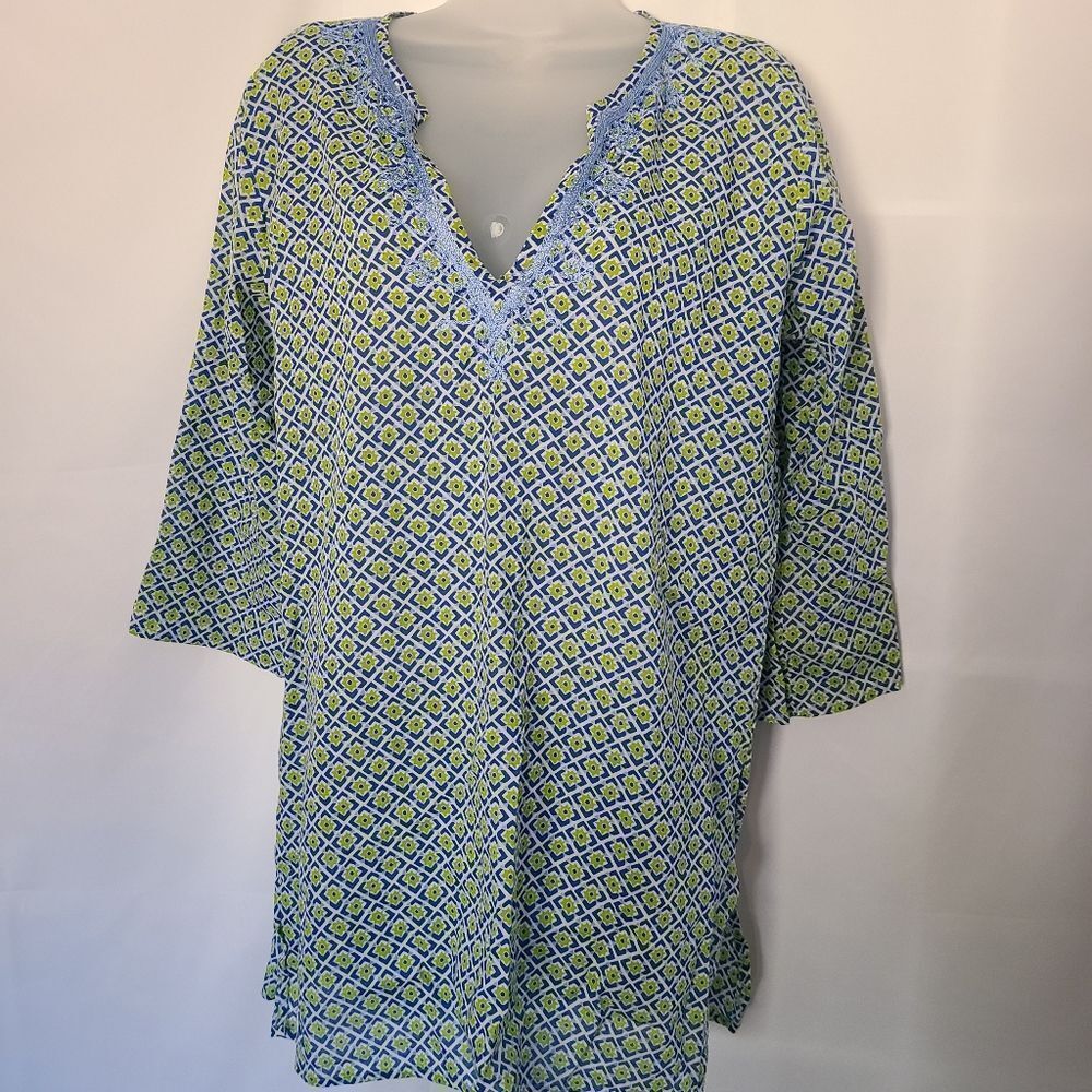 Flora by Rockflowerpaper Embroidered Cotton Tunic